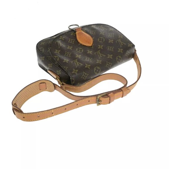 LOUIS VUITTON Saint Cloud GM Shoulder Bag Monogram Leather Brown M51242 65YF359 - Picture 5 of 13